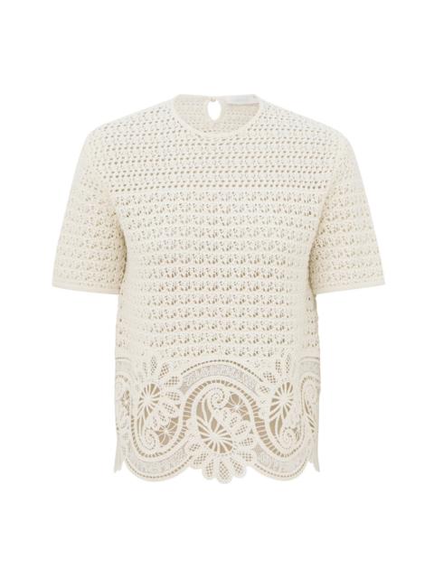 Zimmermann ECHO PAISLEY CROCHET TEE