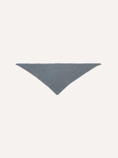 Drake's Grey Lambswool Triangle Neck Scarf
