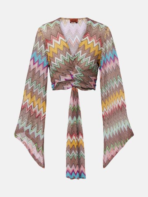 Missoni Zigzag lamé crop top