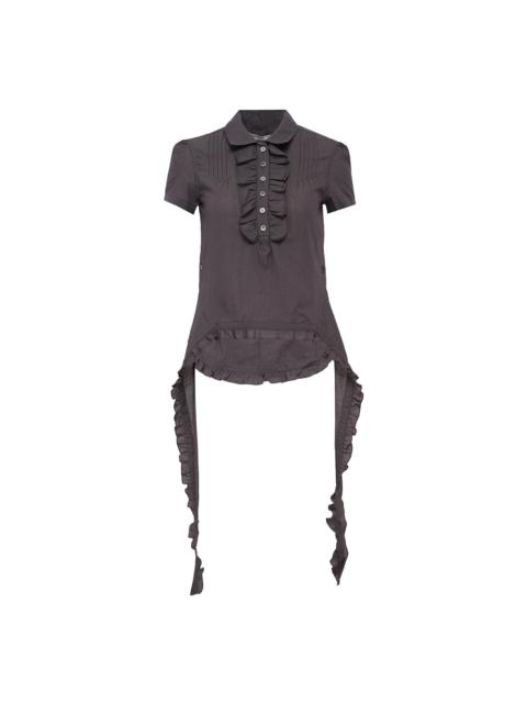 OPEN YY Ruffle Polo Shirt | club21 | REVERSIBLE