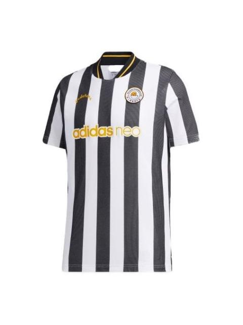 adidas adidas neo adidas Yellow Sports Short Sleeve Black White GL7215