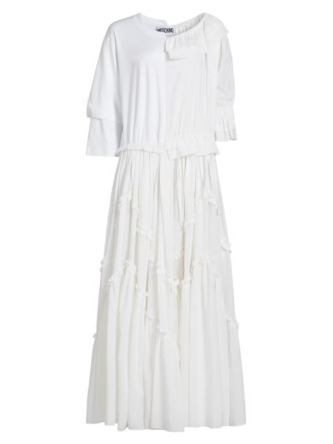 Moschino Women's Cotton-Silk Voile Patchwork Maxi Dress - Multi White