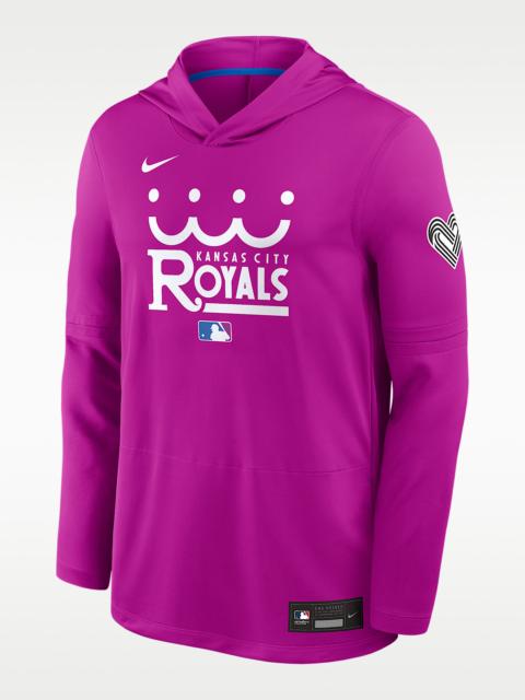 Nike Kansas City Royals City Connect Men's Nike Dri-FIT MLB Long-Sleeve Hooded Top