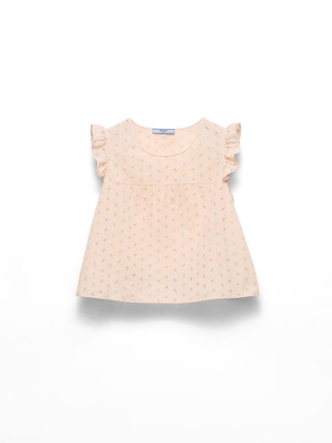Prada Eyelet lace top
