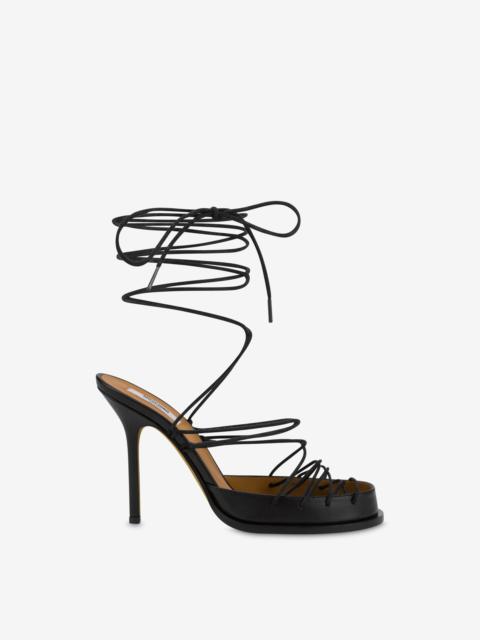 Moschino LACED HIGH CALF SANDALS
