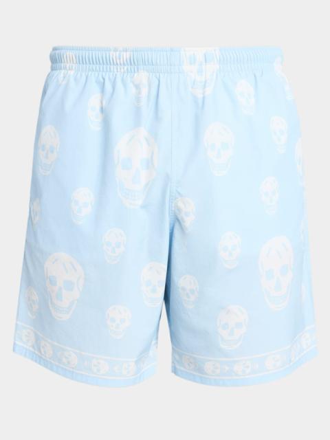 Alexander McQueen Men's Nylon Skulls Swim Trunks