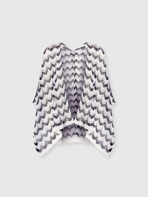 Missoni Knit cape with chevron pattern