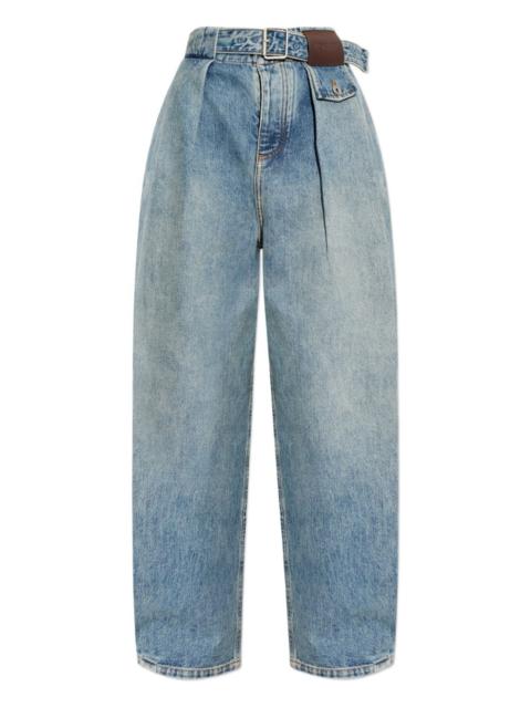 Loewe belted pleated jeans