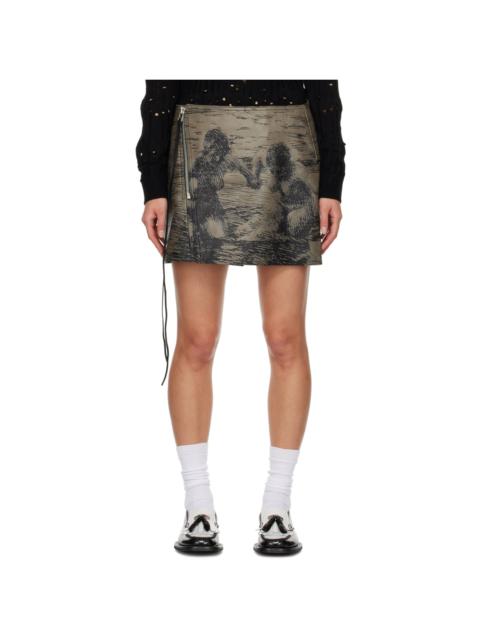EYTYS Brown Rogue Leather Miniskirt