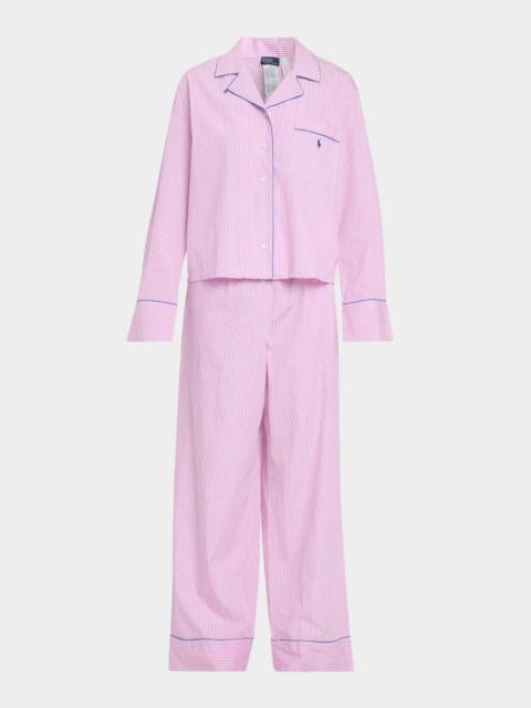 Polo Ralph Lauren Striped Poplin Long-Sleeve Pajama Set