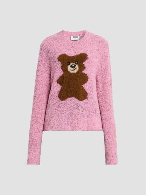 Moschino Women's Bear Wool-Blend Bloucé Sweater - Multi Pink