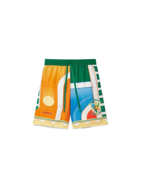 CASABLANCA Reve De Tennis Silk Shorts