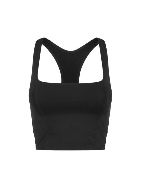 adidas OPTIME TRAINING MEDIUM SUPPORT BRA TANK BLACK