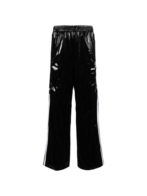 doublet patent-finish trousers