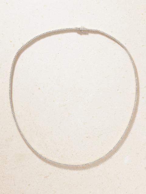 STONE AND STRAND The Essential Dainty 14-karat White Gold Diamond Tennis Necklace