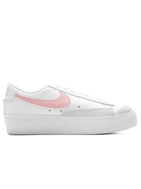 Nike NIKE WOMEN'S BLAZER LOW PLATFORM - WHITE/PINK GLAZE