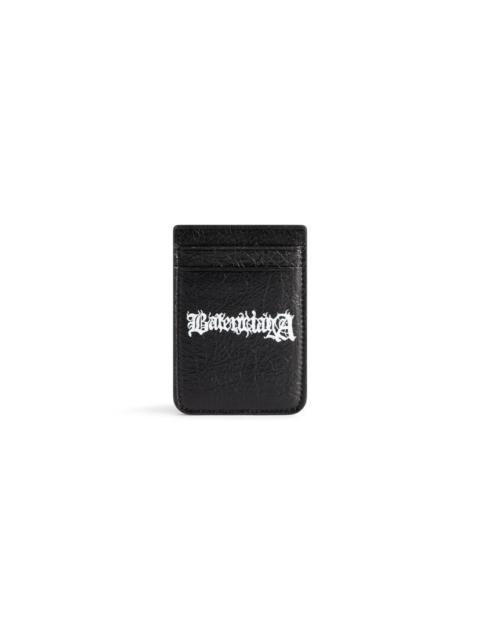 Men's Cash Magnet Card Holder Diy Metal  in Black/white