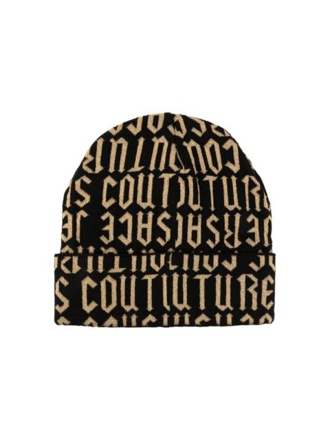 VERSACE JEANS COUTURE logo-jacquard beanie hat