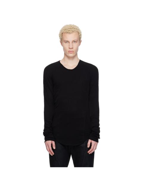 Julius Black Seamed Skinny T-shirt