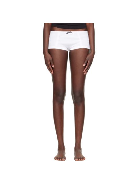 HommeGirls® White Ribbed Boy Shorts