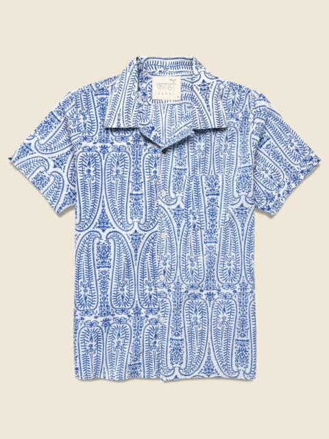KARDO Paisley Block Print Shirt - Indigo