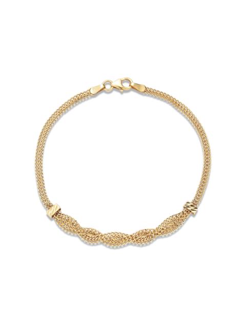 STONE AND STRAND Woven In Gold Braided Bracelet