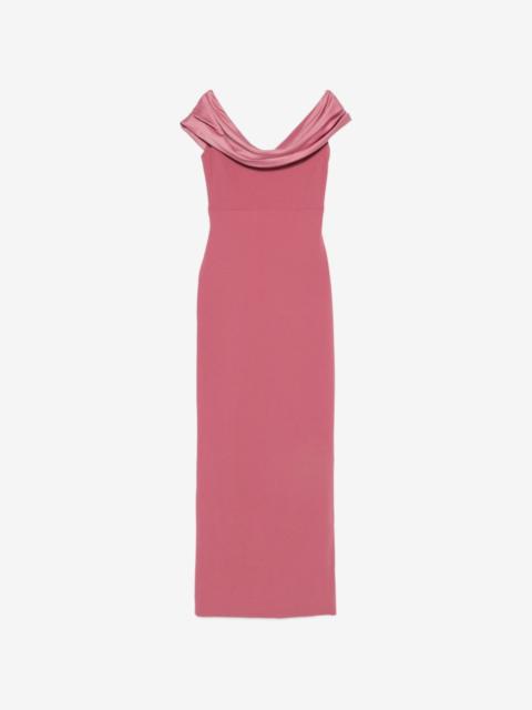 SOLACE LONDON Adele off-shoulder maxi dress