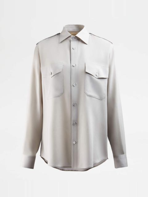 Tod's SHIRT IN WOOL - BEIGE