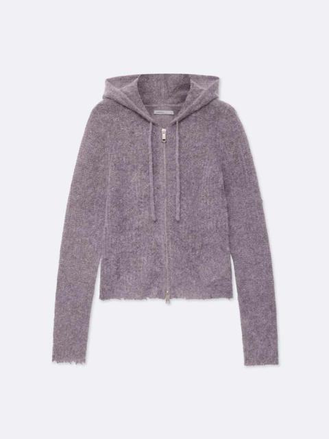 ALLSAINTS MABEL CROPPED ALPACA-BLEND HOODIE
