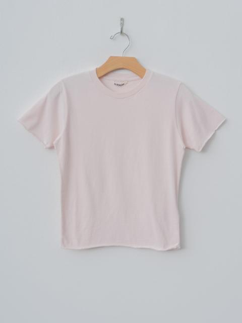 AURALEE Brushed Organic Cotton Jersey Tee - Pale Pink