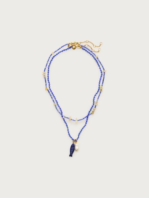 J.CREW Fish charm necklaces set-of-two