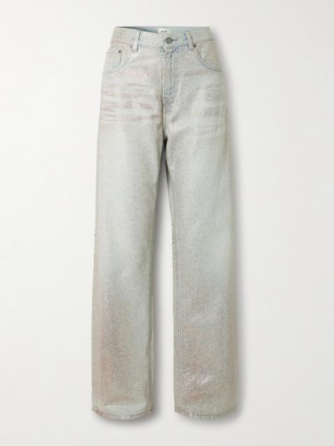 HAIKURE Bonnie Glam Glittered Mid-rise Straight-leg Jeans