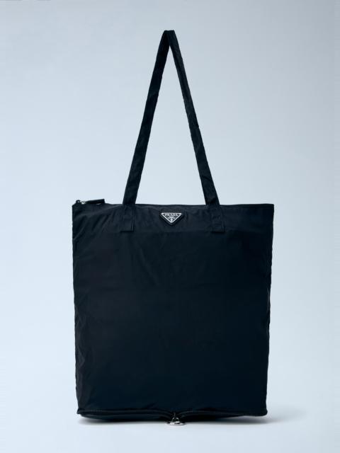 Prada Saffiano Leather Pendant with Re-Nylon Tote Bag