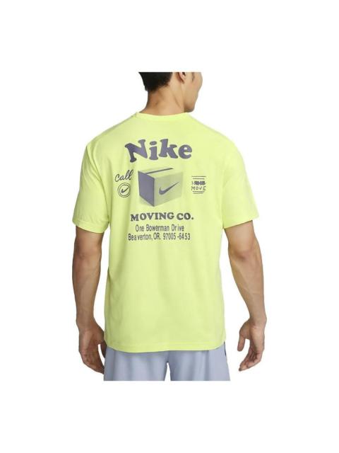 Nike Nike Dri-FIT UV Hyverse Short-Sleeve 피트니스 탑 '빛 레몬 트위스트' DX0907-736