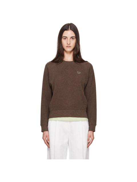 Maison Kitsuné Brown Baby Fox Open Pocket Sweatshirt