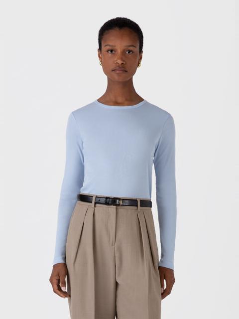 Sunspel Long Sleeve Ribbed T‑shirt