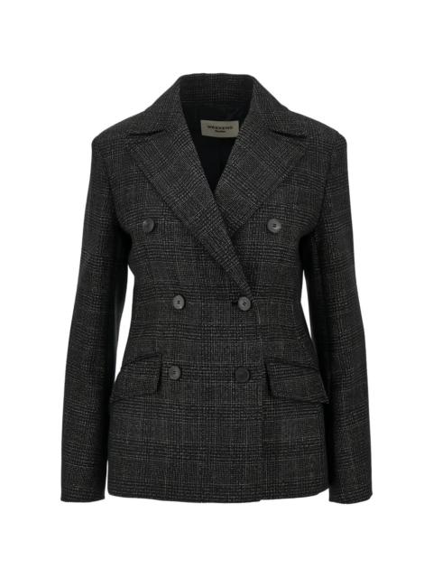 WEEKEND Max Mara Prince of Wales checked double-breasted wool blazer