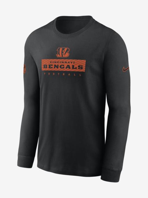 Cincinnati Bengals Sideline Team Issue Nike Men's Dri-FIT NFL Long-Sleeve T-Shirt