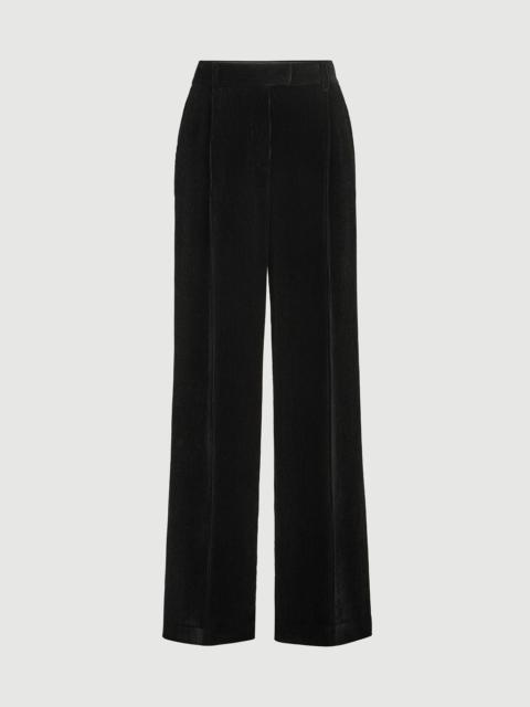 Brunello Cucinelli Sparkling corduroy loose pleated trousers with monili
