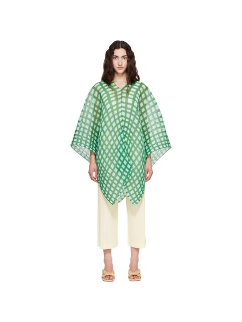 Pleats Please Issey Miyake Green Basket Madame-T Scarf