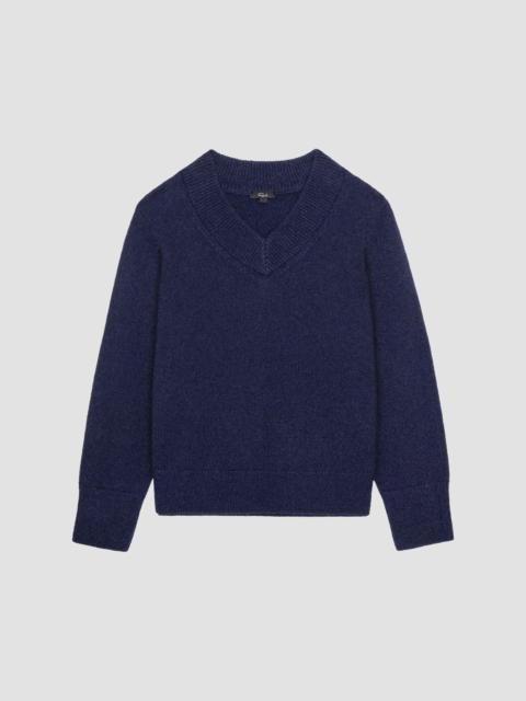 Rails Women's Lidya Cotton-Wool V-Neck Sweater - Navy