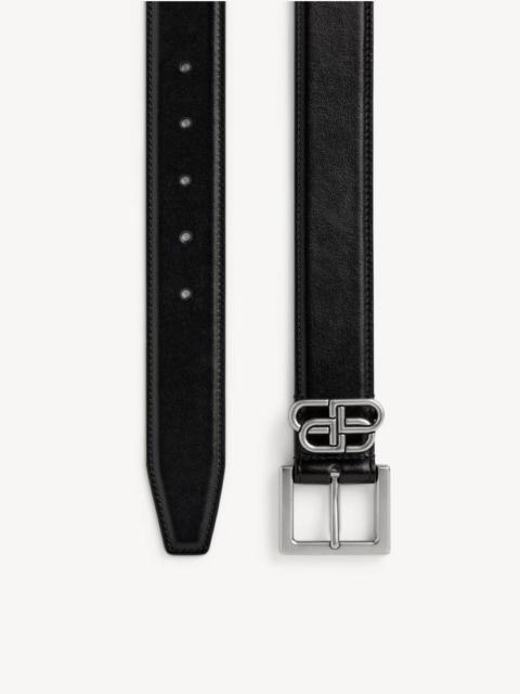 BALENCIAGA Men's Bb Loop Belt in Black