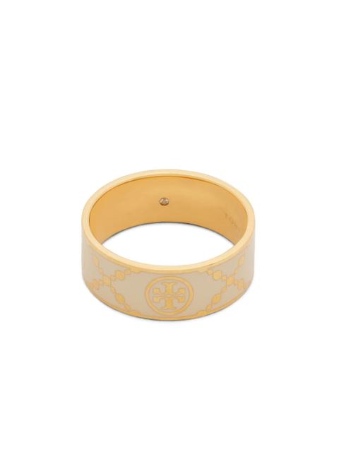 TORY BURCH Double T enamel-detail ring