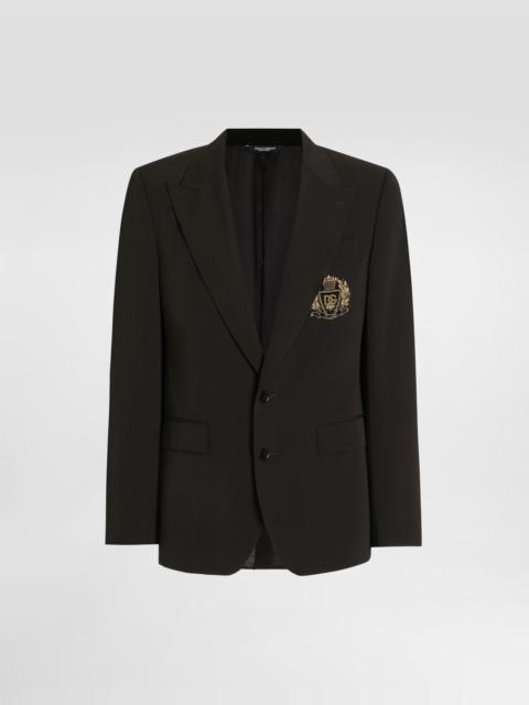 Dolce & Gabbana Single-breasted sicilia light jacket in bistretch wool canvas