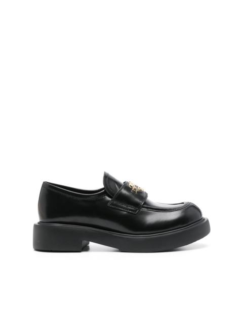 Moschino logo-plaque loafers