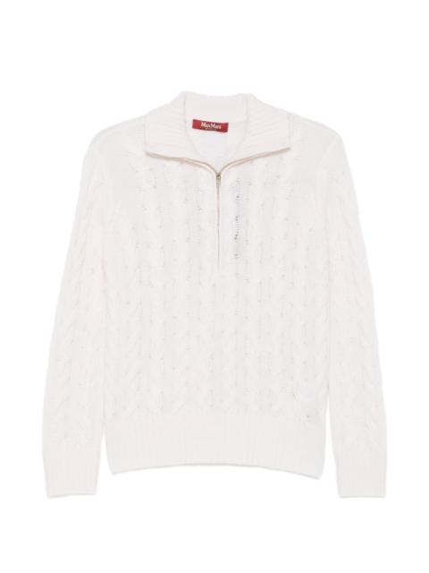 Max Mara cable-knit quarter-zip sweater
