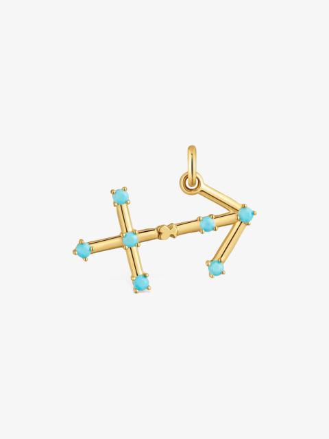 TOUS Sagittarius Pendant with 18kt gold vermeil and turquoise TOUS Zodiaco
