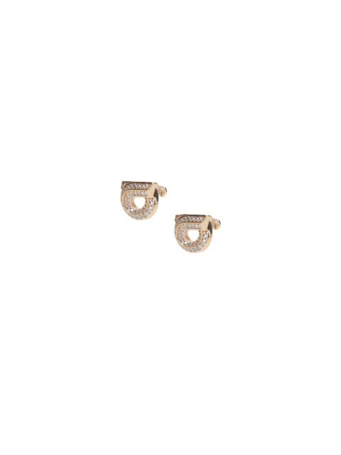 FERRAGAMO "GANCINI" RHINESTONE EARRINGS
