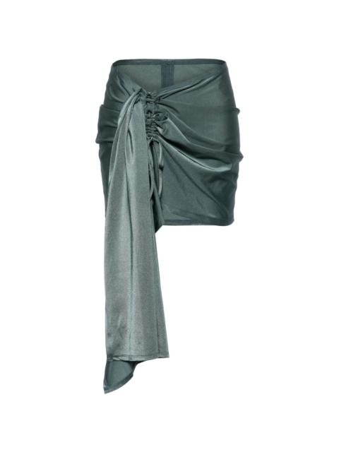 pushBUTTON sash-embellished mini skirt