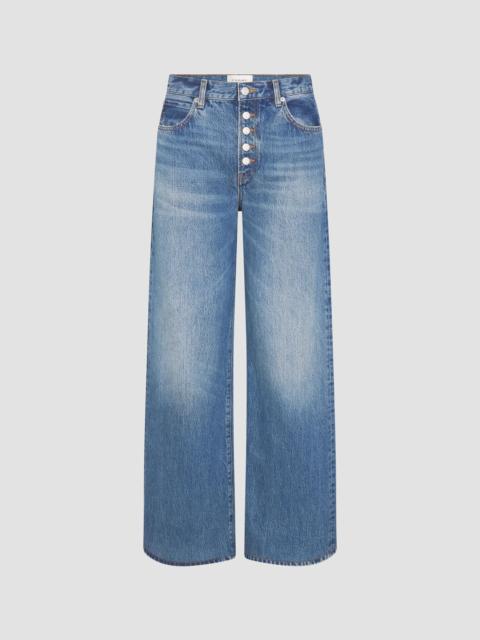 FRAME Women's The Loose High-Rise Wide-Leg Jeans - Soundwave